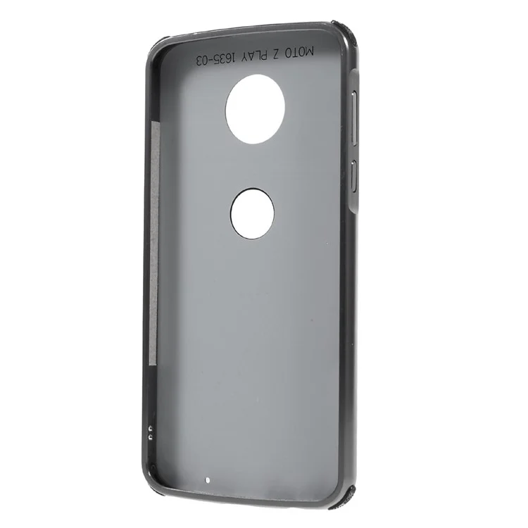 Sliding Metal Frame Brushed Drop-proof Hard Case for Motorola Moto Z Play - Black