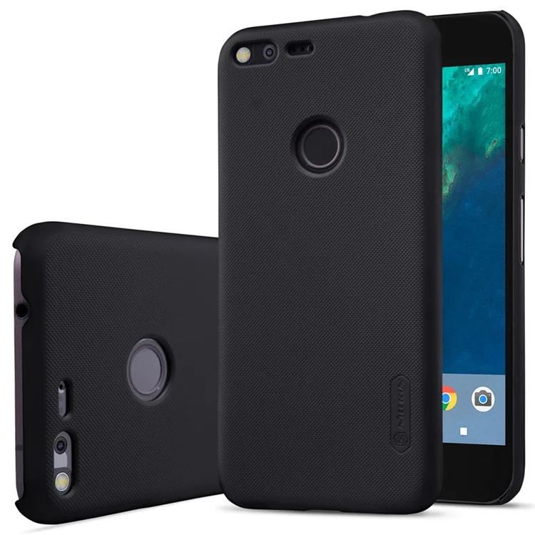 NILLKIN for Google Pixel XL Super Frosted Shield Hard Case + Screen Protector - Black