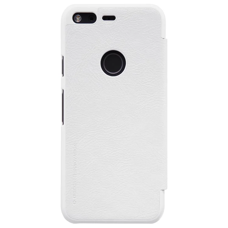 NILLKIN Qin Series for Google Pixel Smart Leather Mobile Casing with Card Slot - White