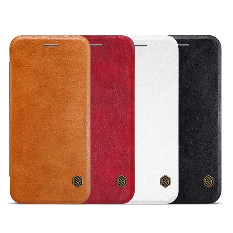 NILLKIN Qin Series for Google Pixel Smart Leather Mobile Casing with Card Slot - White