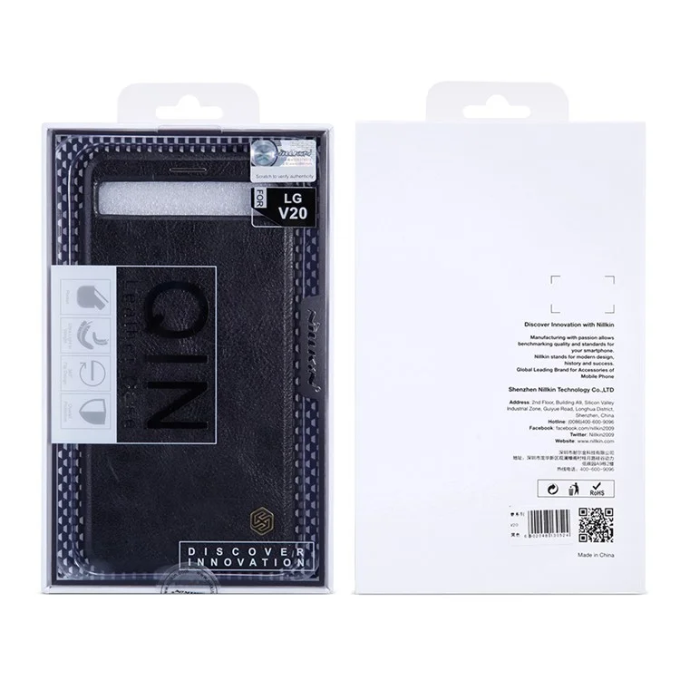 NILLKIN Qin Series for Google Pixel Smart Leather Mobile Casing with Card Slot - White