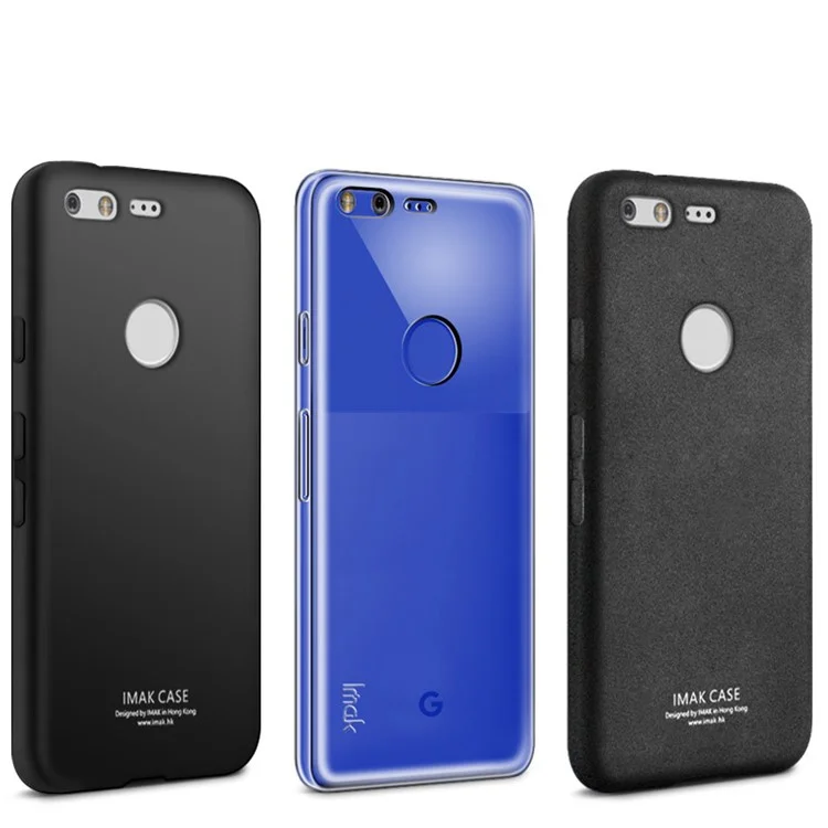 IMAK Glossy Clear TPU Mobile Phone Shell for Google Pixel XL + Screen Protector Film - Transparent