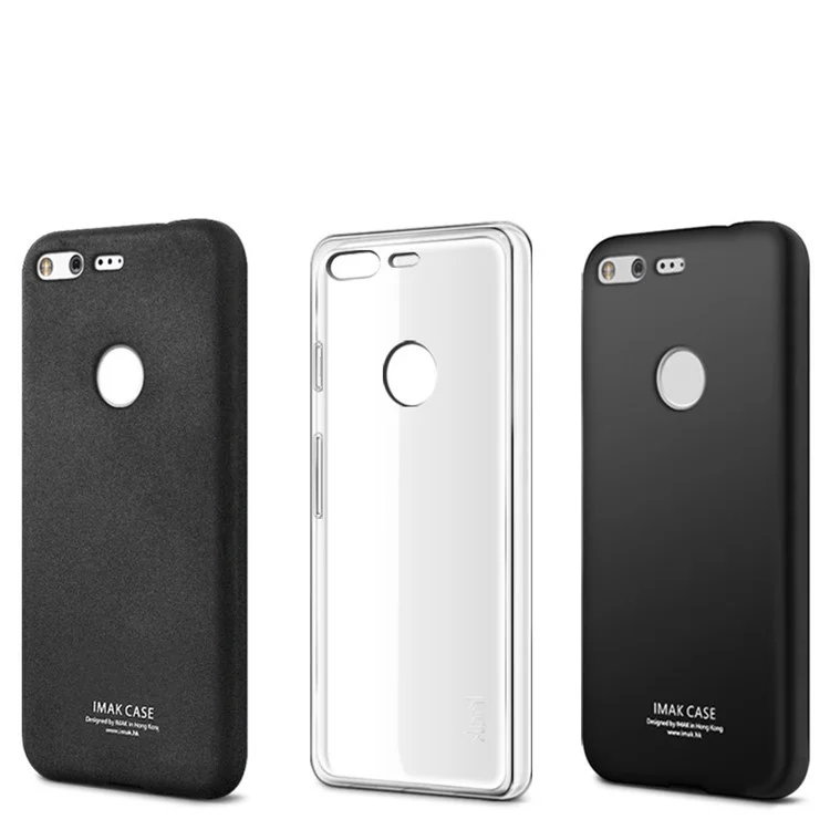 IMAK Glossy Clear TPU Mobile Phone Shell for Google Pixel XL + Screen Protector Film - Transparent