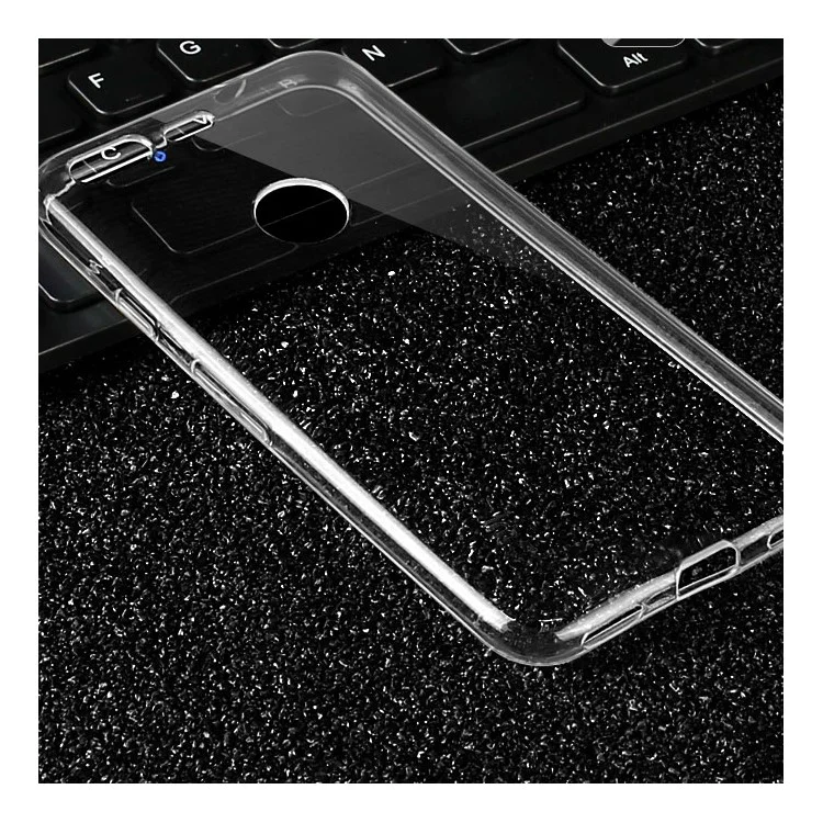 IMAK Glossy Clear TPU Mobile Phone Shell for Google Pixel XL + Screen Protector Film - Transparent