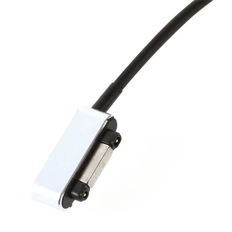 Aluminum Alloy Magnetic Charging to Micro USB Female Adapter Cable for Sony Xperia Z1 L39H / Z Ultra XL39H - Silver