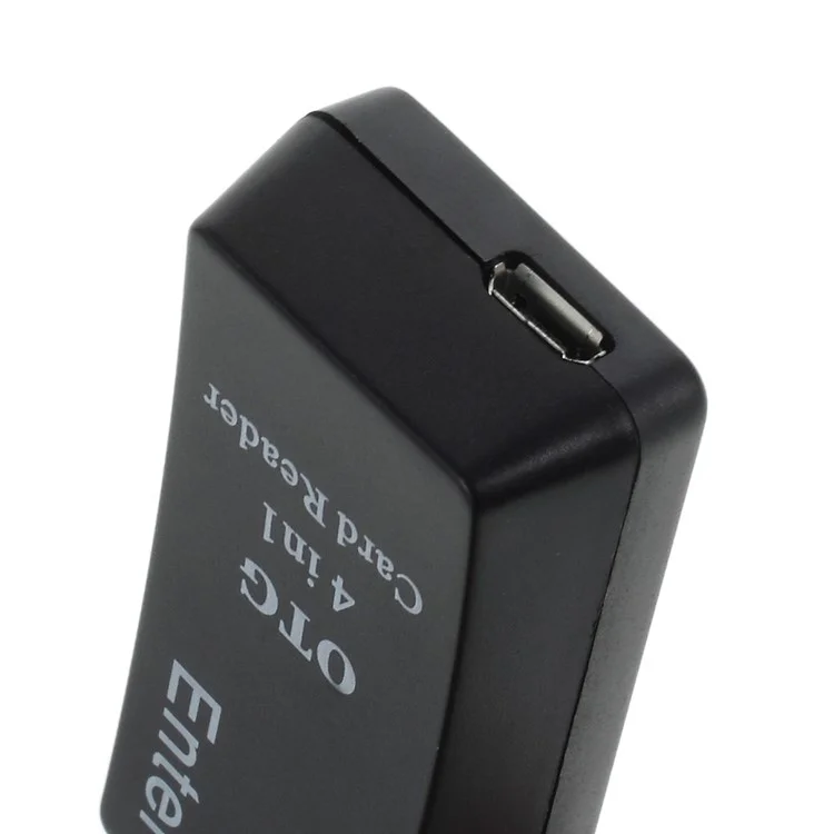 GT-129 4 in 1 USB2.0 to SD/ MS/ TF/ M2 Card Reader Connection Kit with OTG - Black