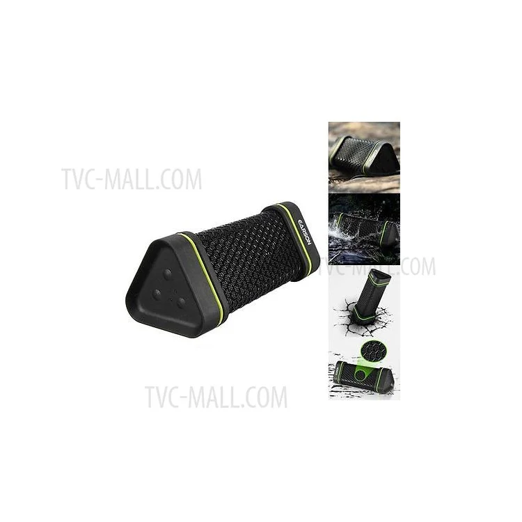 EARSON ER151 Portable Waterproof Shockproof Wireless Stereo Bluetooth Speaker w/ Microphone - Black