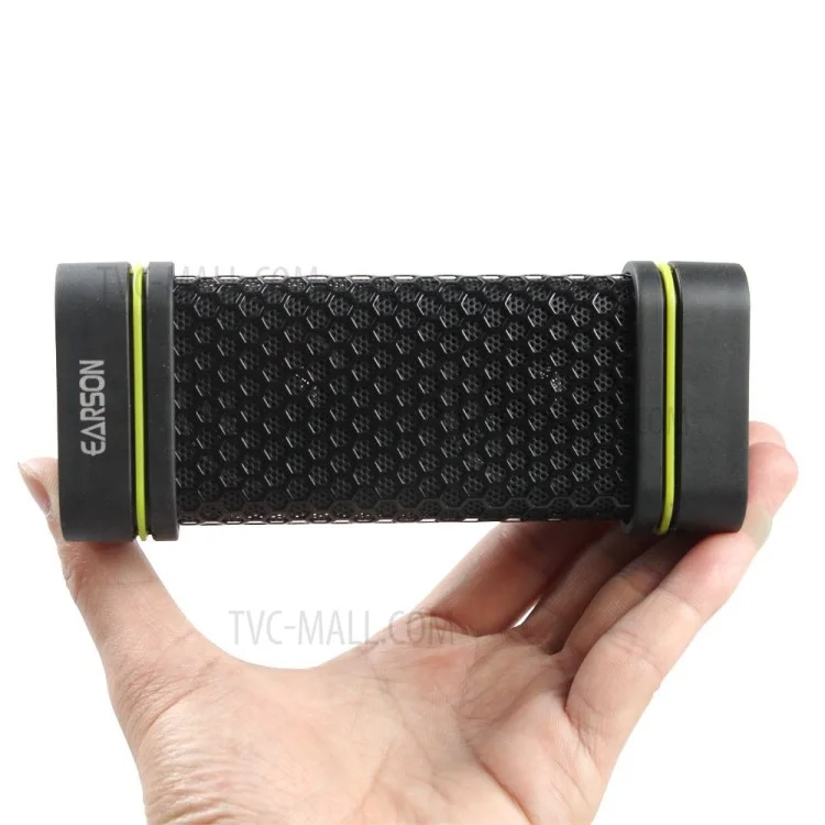EARSON ER151 Portable Waterproof Shockproof Wireless Stereo Bluetooth Speaker w/ Microphone - Black