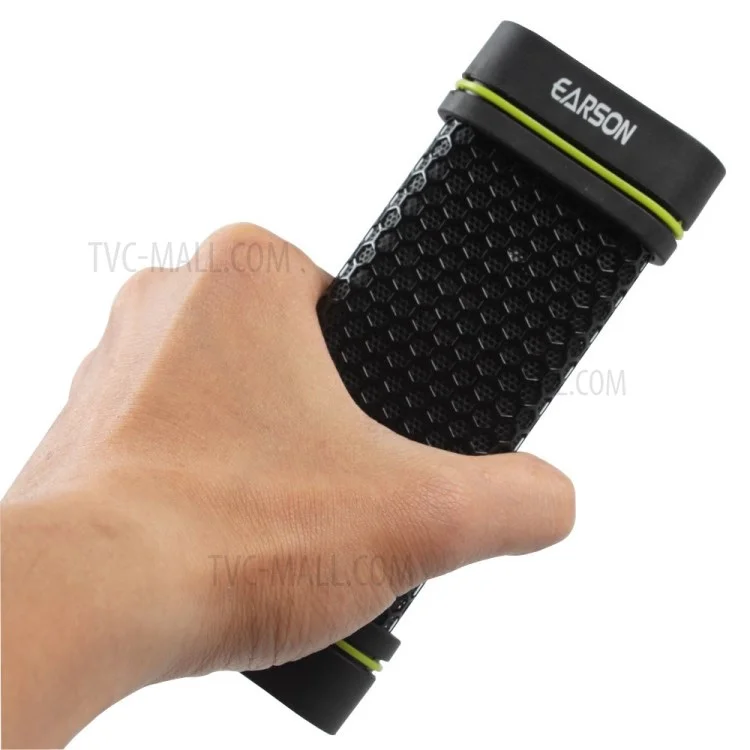 EARSON ER151 Portable Waterproof Shockproof Wireless Stereo Bluetooth Speaker w/ Microphone - Black