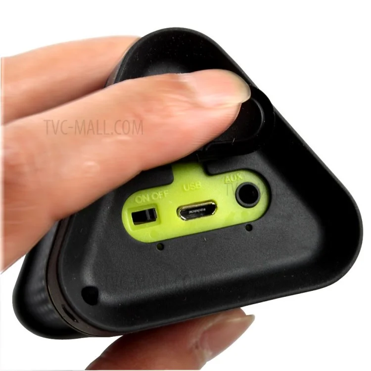 EARSON ER151 Portable Waterproof Shockproof Wireless Stereo Bluetooth Speaker w/ Microphone - Black