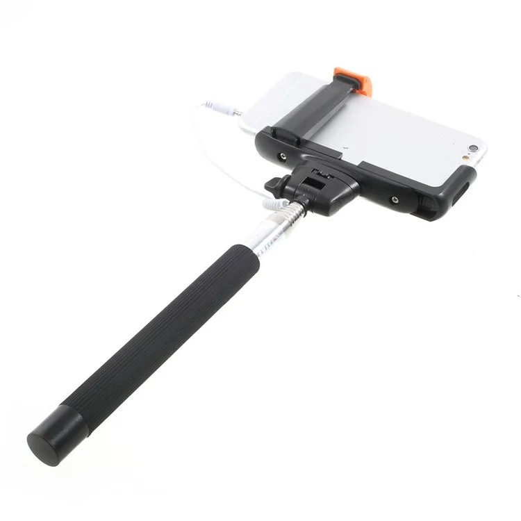 Black KJSTAR 3.5mm Audio Cable Handheld Extendable Monopod for iPhone Samsung HTC Sony etc (Z07-7)