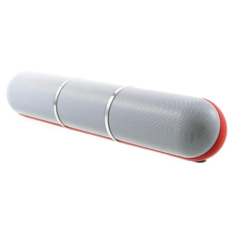 JHW-V318 Stereo Bluetooth Speaker with Colorful LED Support TF Card / Aux-input / FM - Red