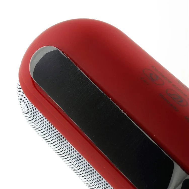 JHW-V318 Stereo Bluetooth Speaker with Colorful LED Support TF Card / Aux-input / FM - Red