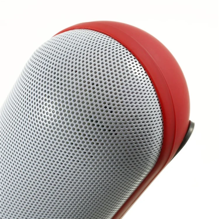 JHW-V318 Stereo Bluetooth Speaker with Colorful LED Support TF Card / Aux-input / FM - Red