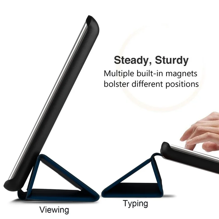 Tri-fold Stand PU Leather Smart Case for ASUS ZenPad 10 (Z301ML) - Dark Blue