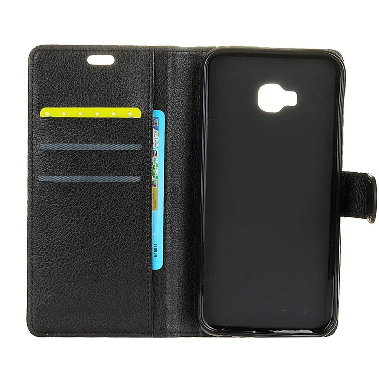 For Asus ZenFone 4 Selfie Pro (ZD552KL) Litchi Texture Card Holder PU Leather Mobile Casing - Black