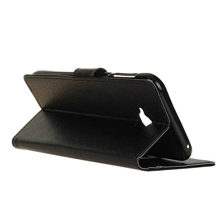 For Asus ZenFone 4 Selfie Pro (ZD552KL) Litchi Texture Card Holder PU Leather Mobile Casing - Black