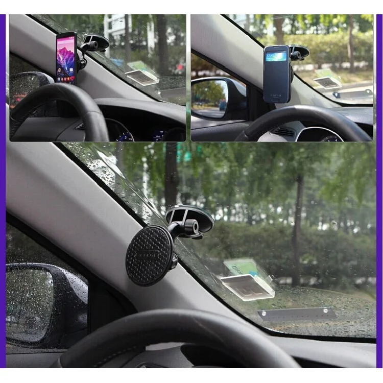 ASHUTB X3 Universal Suction Cup Car Mount Holder for iPhone Samsung LG etc - Black