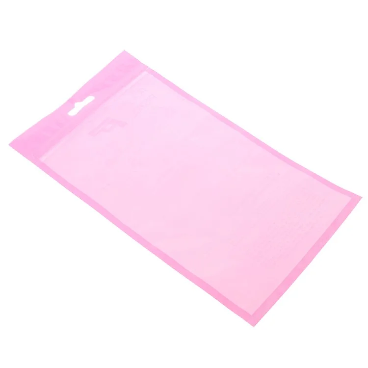 100Pcs Plastic Zip Top Pink Package Bags - Pink