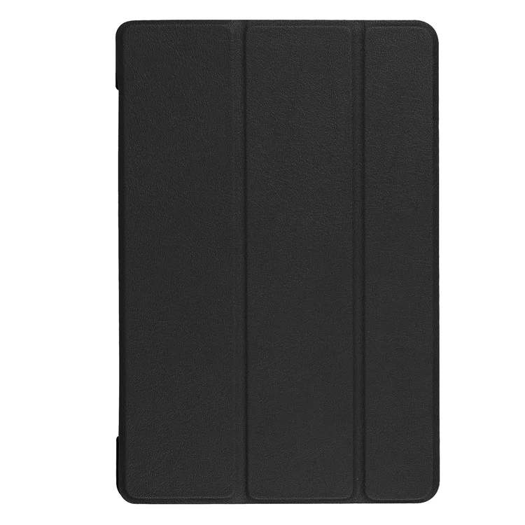 Tri-fold Leather Stand Tablet Case for Asus Zenpad Z8s ZT582KL - Black