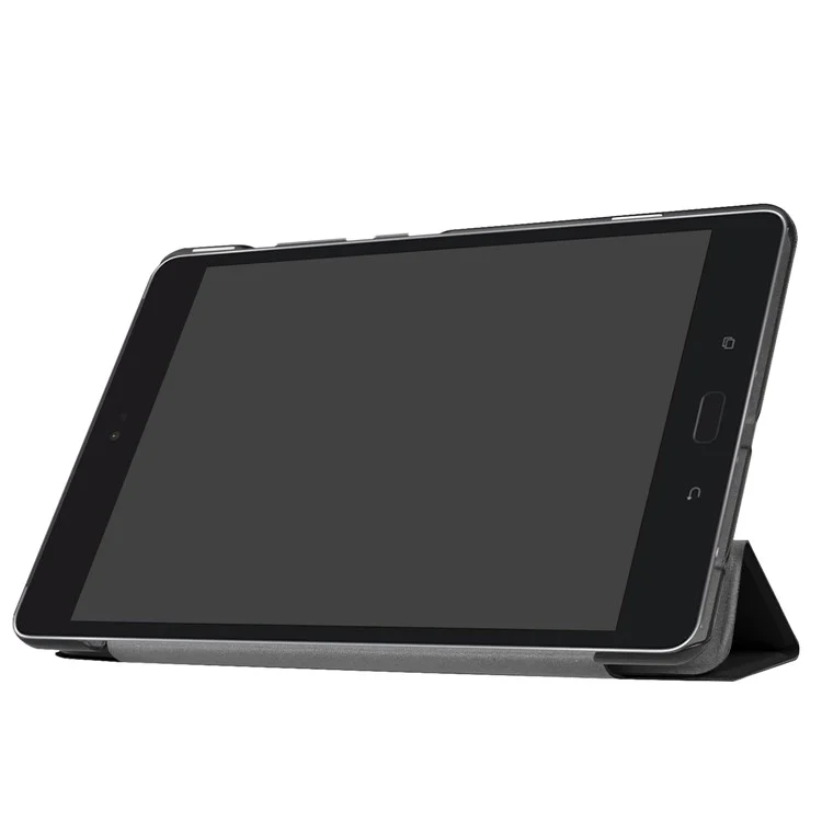 Tri-fold Leather Stand Tablet Case for Asus Zenpad Z8s ZT582KL - Black