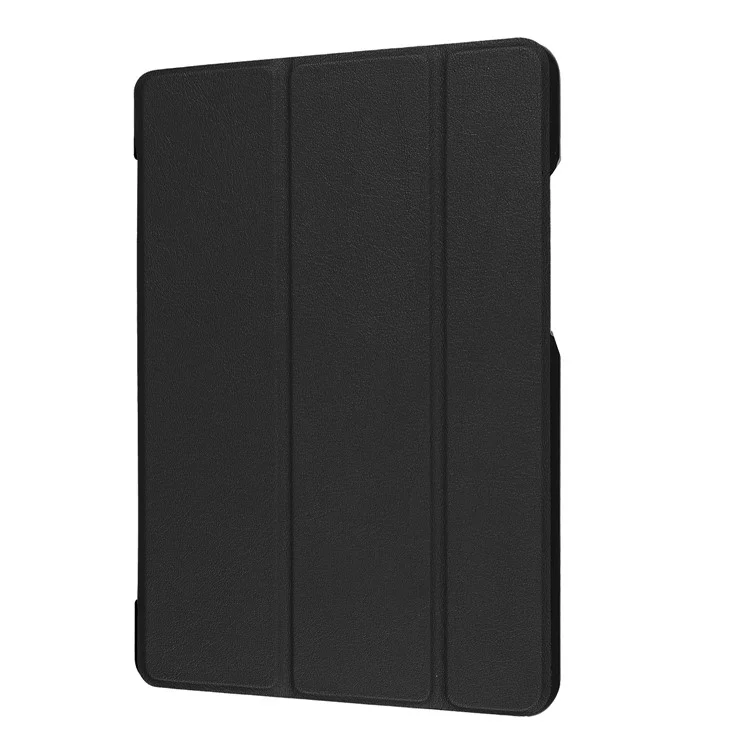 Tri-fold Leather Stand Tablet Case for Asus Zenpad Z8s ZT582KL - Black