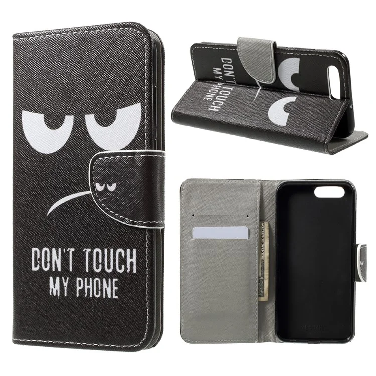 Pattern Printing Stand Wallet Leather Case for Asus ZenFone 4 (ZE554KL) - Do Not Touch My Phone