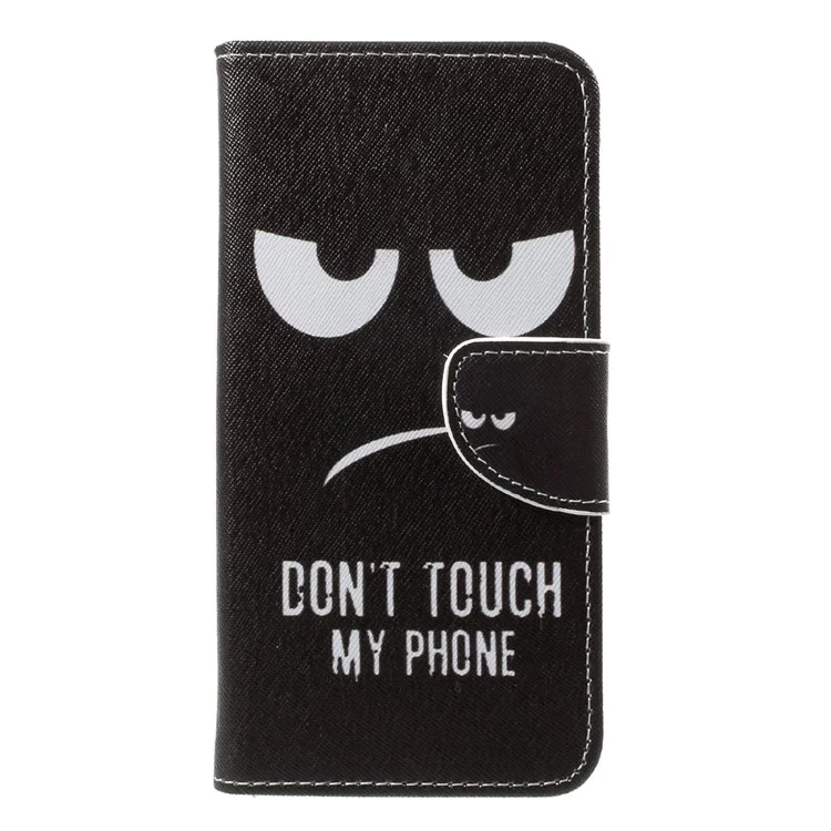 Pattern Printing Stand Wallet Leather Case for Asus ZenFone 4 (ZE554KL) - Do Not Touch My Phone