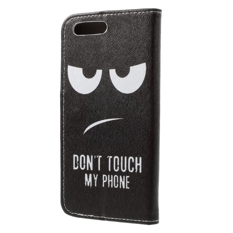 Pattern Printing Stand Wallet Leather Case for Asus ZenFone 4 (ZE554KL) - Do Not Touch My Phone