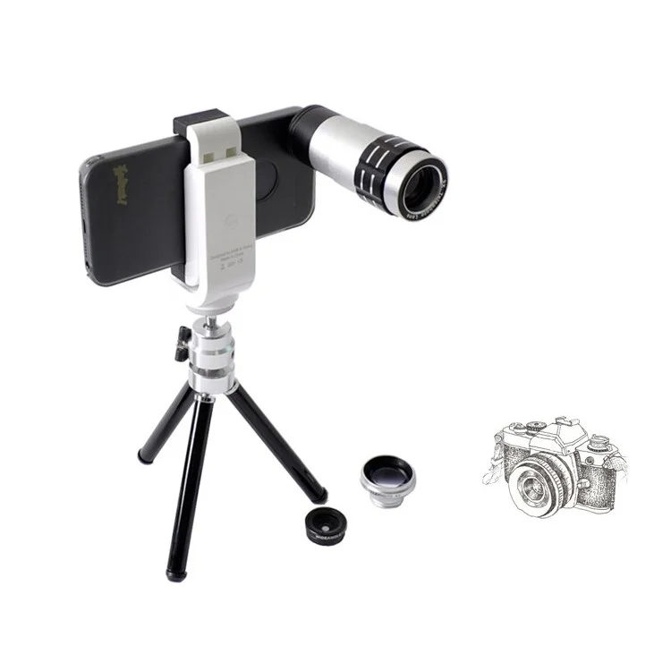 5375 ASHUTB 360 Degree Swivel AB Holder for iPhone Samsung etc with 1/4 Inch Screw Interface - White