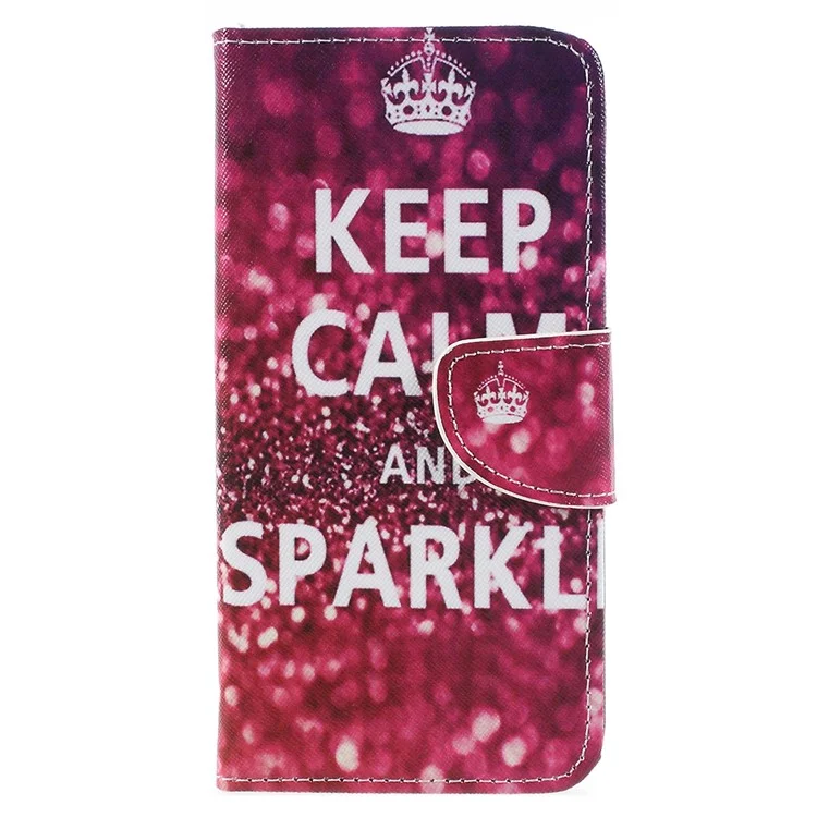 Patterned Leather Wallet Stand Mobile Casing for Asus ZenFone 4 Max /4 Max Pro /4 Max Plus (ZC554KL) - Crown
