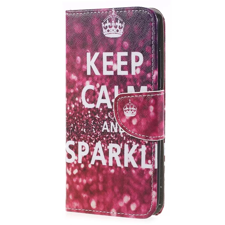 Patterned Leather Wallet Stand Mobile Casing for Asus ZenFone 4 Max /4 Max Pro /4 Max Plus (ZC554KL) - Crown