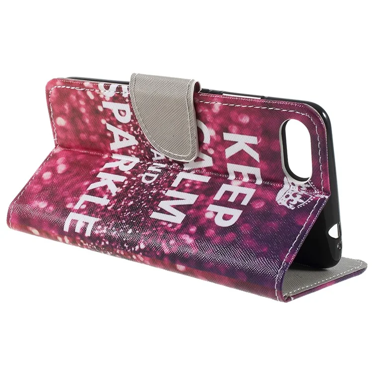 Patterned Leather Wallet Stand Mobile Casing for Asus ZenFone 4 Max /4 Max Pro /4 Max Plus (ZC554KL) - Crown