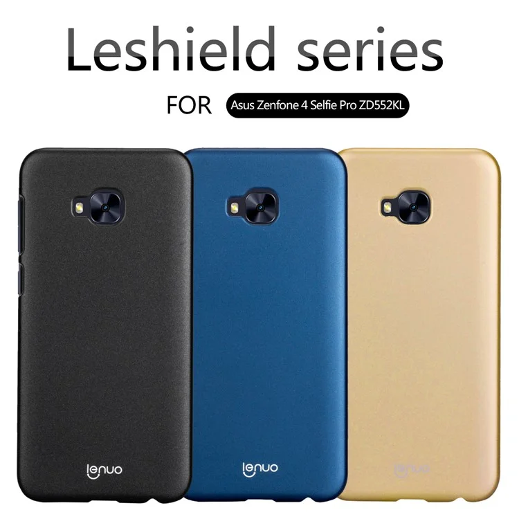 LENUO Leshield Series Silky Touch Hard Mobile Phone Case for Asus Zenfone 4 Selfie Pro ZD552KL - Black