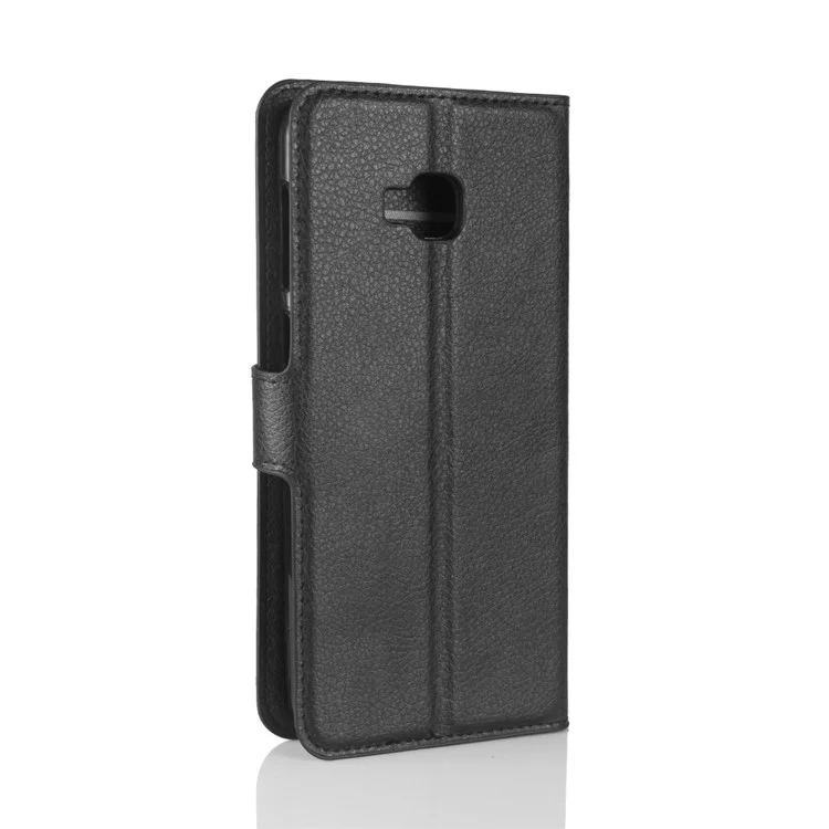 Litchi Skin Wallet Leather Stand Case for Asus ZenFone 4 Selfie ZD553KL/ 4 Selfie ZB553KL/ 4 Selfie Lite ZB553KL - Black