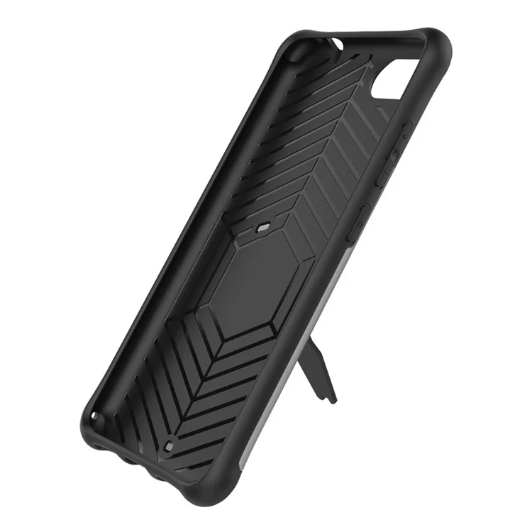 Soft TPU + Plastic Combo Detachable 2-in-1 Phone Casing with 360-degree Rotary Kickstand for Asus ZenFone 4 Max (ZC554KL) / Max Pro (ZC554KL) / Max Plus (ZC554KL) - Silver