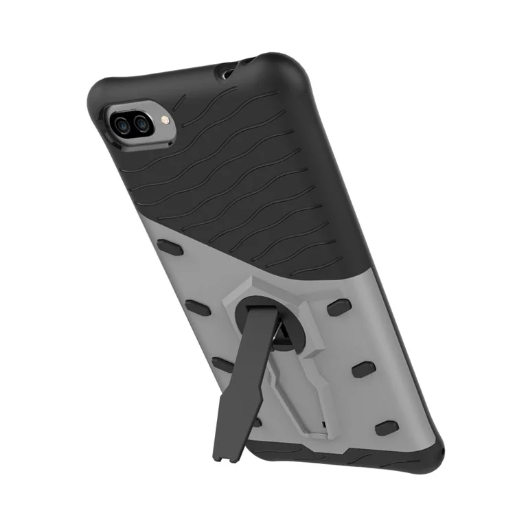 Soft TPU + Plastic Combo Detachable 2-in-1 Phone Casing with 360-degree Rotary Kickstand for Asus ZenFone 4 Max (ZC554KL) / Max Pro (ZC554KL) / Max Plus (ZC554KL) - Silver