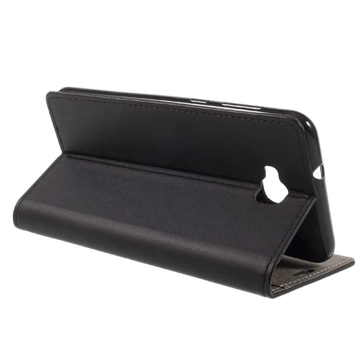PU Leather Wallet Stand Mobile Phone Case for Asus Zenfone 4 Selfie ZD553KL/ 4 Selfie ZB553KL/ 4 Selfie Lite ZB553KL - Black