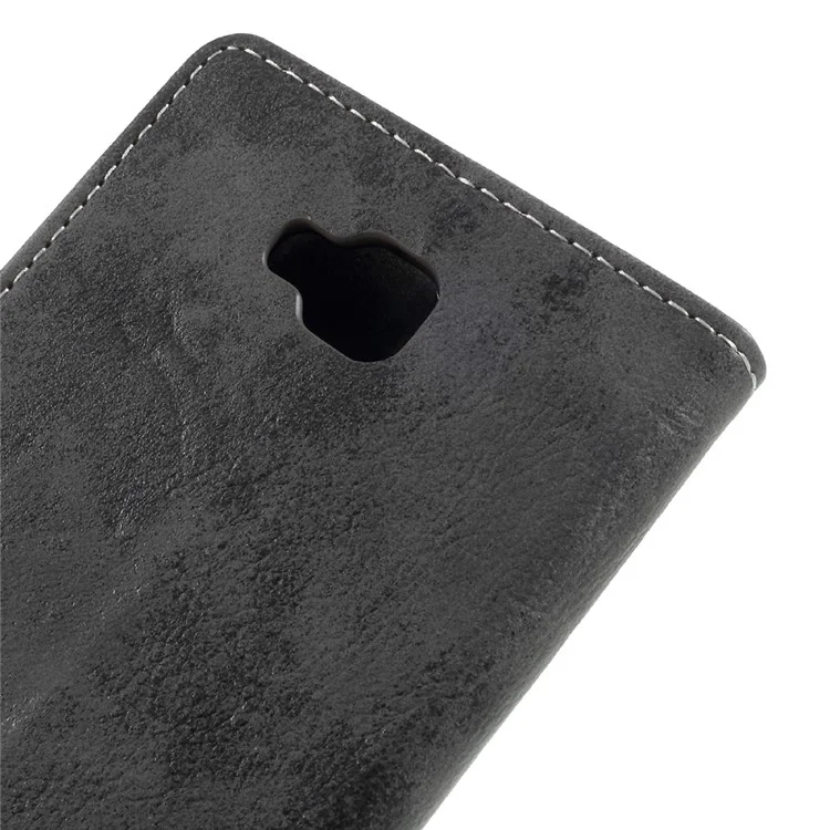 Vintage Style Wallet Leather Mobile Phone Case with Stand for Asus Zenfone 4 Selfie ZD553KL/ 4 Selfie ZB553KL/ 4 Selfie Lite ZB553KL - Grey