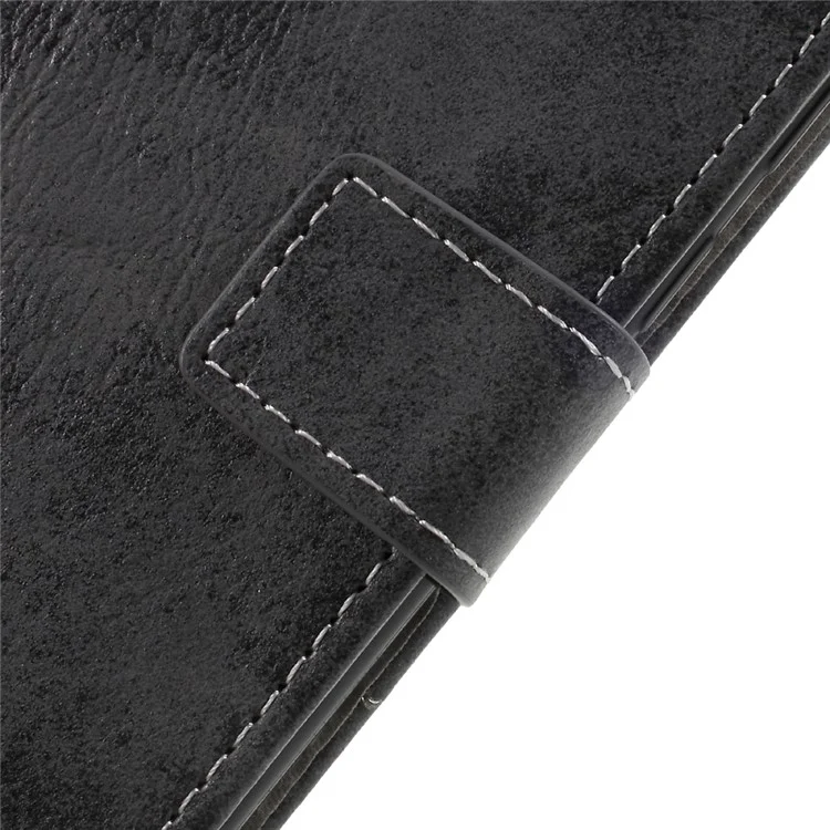 Vintage Style Wallet Leather Mobile Phone Case with Stand for Asus Zenfone 4 Selfie ZD553KL/ 4 Selfie ZB553KL/ 4 Selfie Lite ZB553KL - Grey