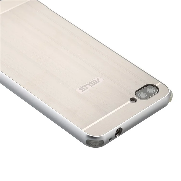 For Asus Zenfone 4 Max /4 Max Plus /4 Max Pro ZC554KL Slide-on Metal Bumper PC Hard Phone Case -  Grey