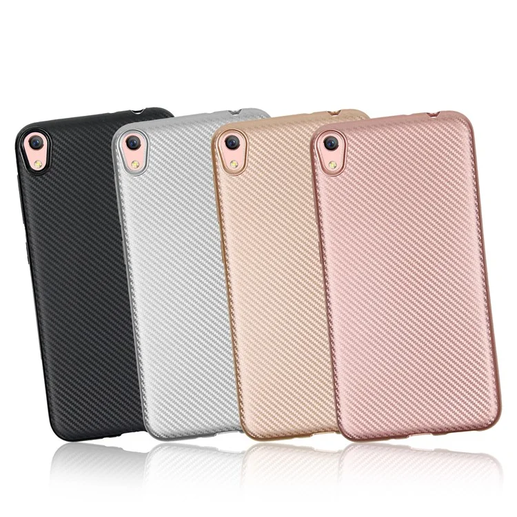 Carbon Fiber TPU Soft Phone Case for Asus Zenfone Live ZB501KL - Black