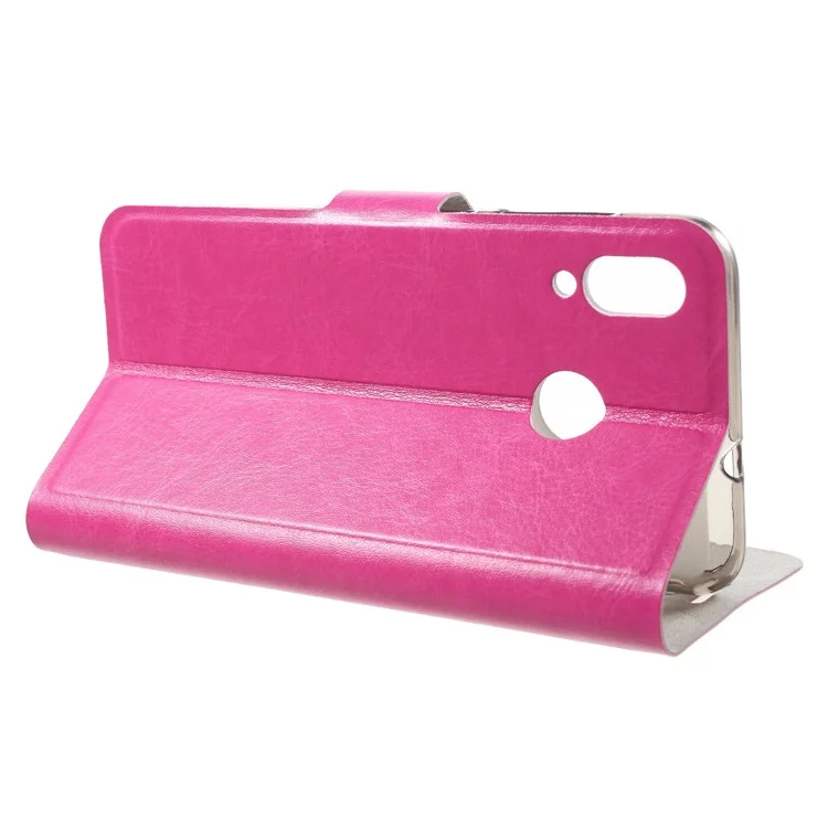 Crazy Horse Wallet Stand Leather Case (Built-in Steel Sheet) for Asus Zenfone Max (M1) ZB555KL - Rose