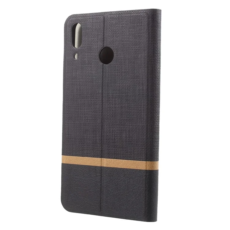 Cross Texture Card Holder Leather Case for Asus Zenfone 5Z ZS620KL / Zenfone 5 ZE620KL - Black