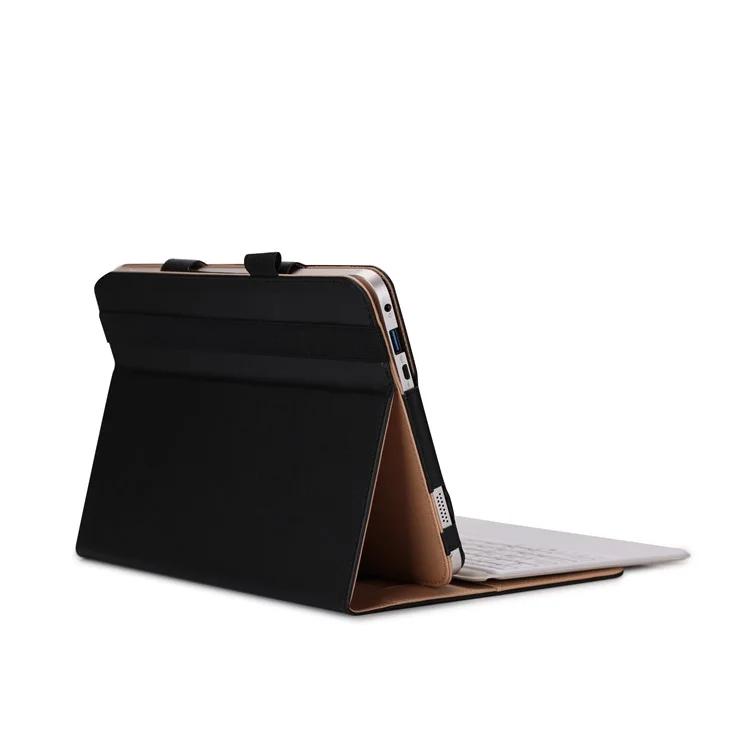 Folio PU Leather Stand Card Slots Case for ASUS TransBook Mini T103HAF and Keyboard - Black