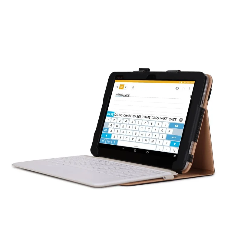 Folio PU Leather Stand Card Slots Case for ASUS TransBook Mini T103HAF and Keyboard - Black