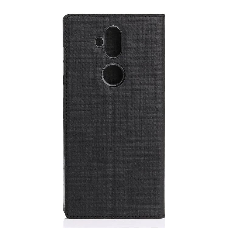 VILI DMX Cross Texture Leather Stand Phone Case for Asus Zenfone 5 Lite ZC600KL - Black