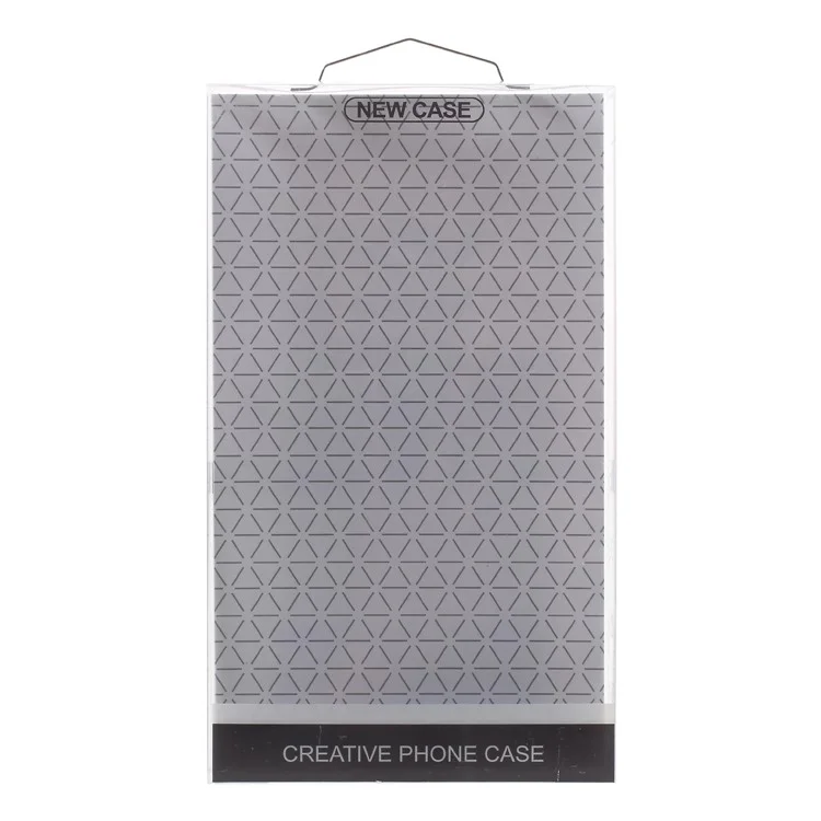 20Pcs/Lot Paper + Plastic Retail Package Box for iPhone 8 /7 Cases - Triangle Pattern Paper / White Edge