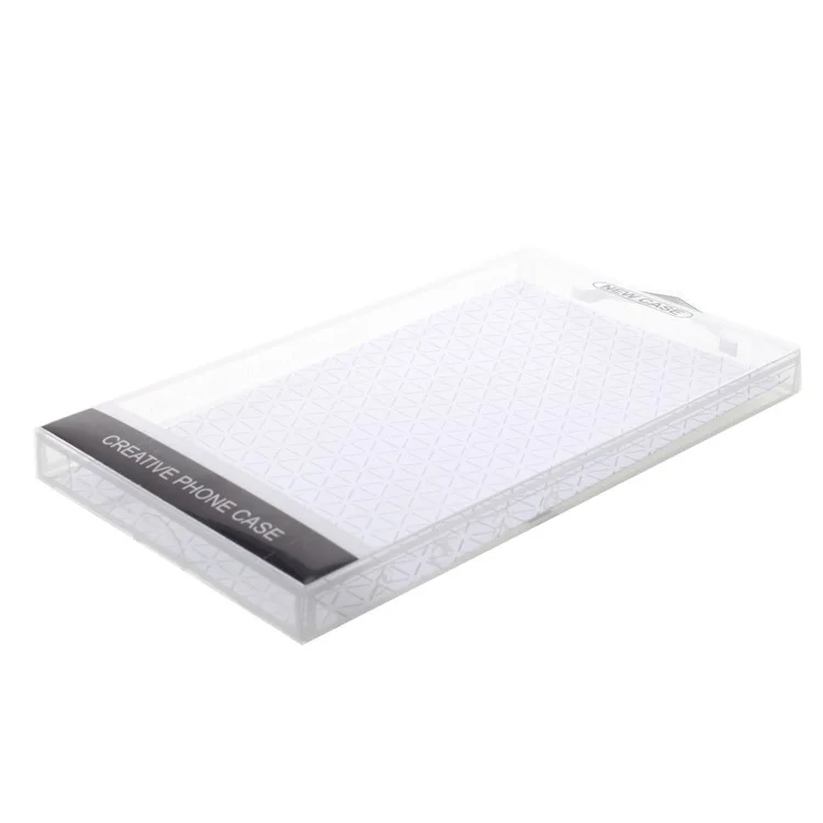 20Pcs/Lot Paper + Plastic Retail Packing Box for iPhone 8 Plus/7 Plus Cases - Triangle Pattern Paper / White Edge