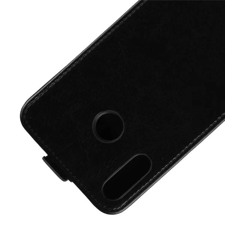 Casa de Cartão de Couro Vertical Louco Para Asus Zenfone 5 Ze620kl - Preto